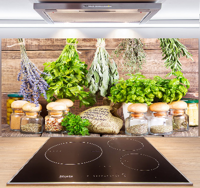 Crédence en verre cuisine Herbes sur une ficelle