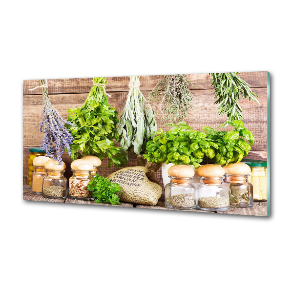 Crédence en verre cuisine Herbes sur une ficelle