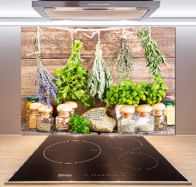 Crédence en verre cuisine Herbes sur une ficelle