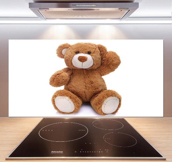 Crédence en verre cuisine Ours en peluche