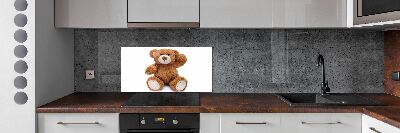 Crédence en verre cuisine Ours en peluche