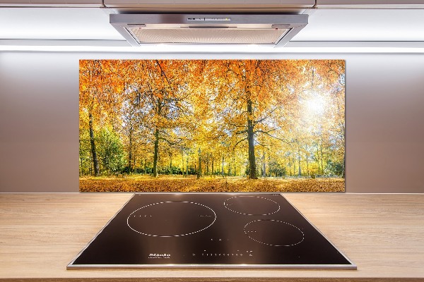 Verre pour crédence Forêt d'automne