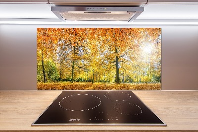 Verre pour crédence Forêt d'automne