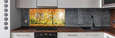 Verre pour crédence Forêt d'automne