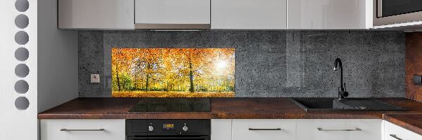 Verre pour crédence Forêt d'automne