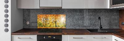 Verre pour crédence Forêt d'automne