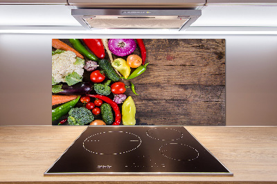 Crédence cuisine en verre trempé Légumes