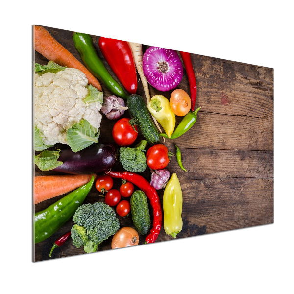 Crédence cuisine en verre trempé Légumes