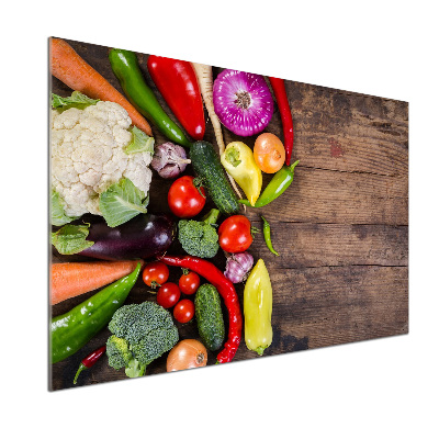 Crédence cuisine en verre trempé Légumes