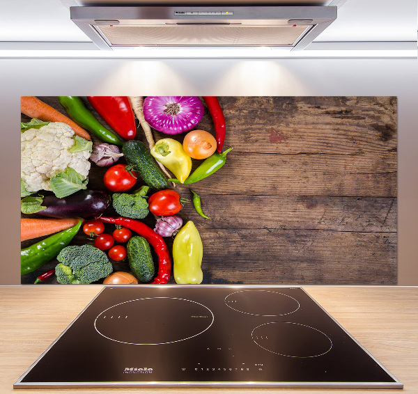 Crédence cuisine en verre trempé Légumes