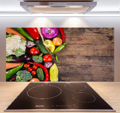 Crédence cuisine en verre trempé Légumes