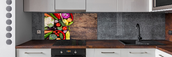 Crédence cuisine en verre trempé Légumes