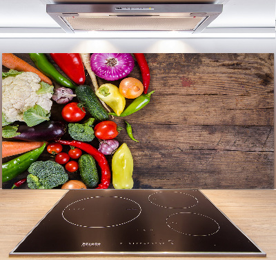 Crédence cuisine en verre trempé Légumes