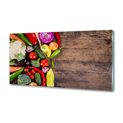 Crédence cuisine en verre trempé Légumes