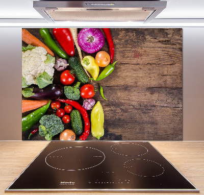 Crédence cuisine en verre trempé Légumes