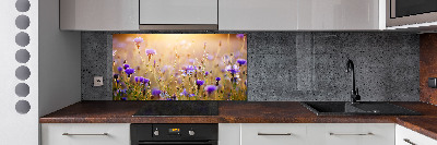 Crédence en verre avec motif Fleurs des champs