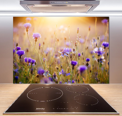 Crédence en verre avec motif Fleurs des champs