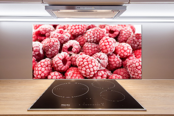 Panneau crédence cuisine Framboises gelées