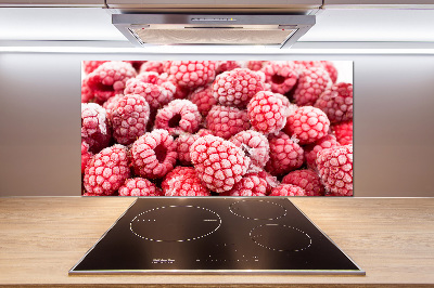 Panneau crédence cuisine Framboises gelées