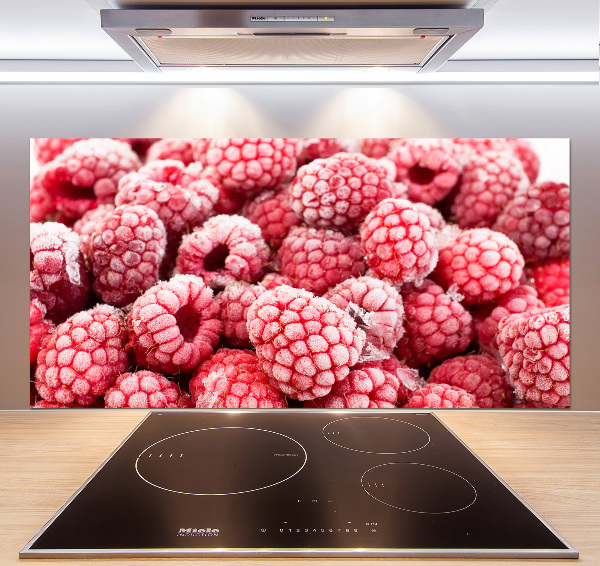 Panneau crédence cuisine Framboises gelées