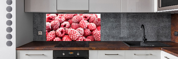Panneau crédence cuisine Framboises gelées