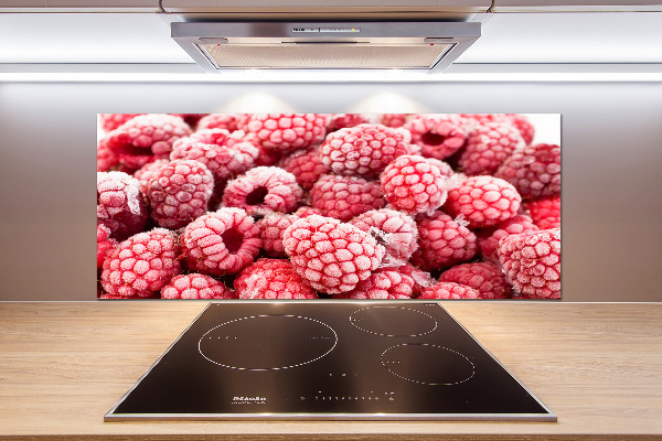 Panneau crédence cuisine Framboises gelées