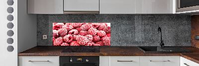 Panneau crédence cuisine Framboises gelées