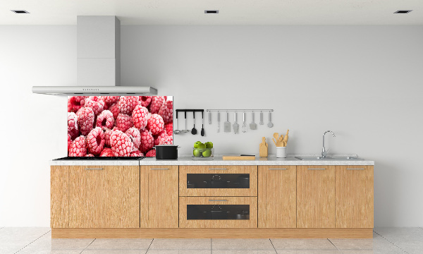 Panneau crédence cuisine Framboises gelées