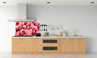 Panneau crédence cuisine Framboises gelées