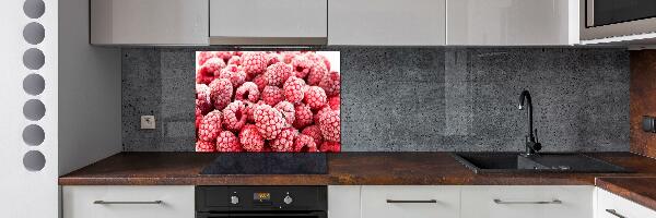 Panneau crédence cuisine Framboises gelées