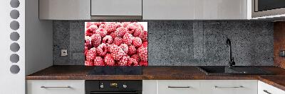 Panneau crédence cuisine Framboises gelées