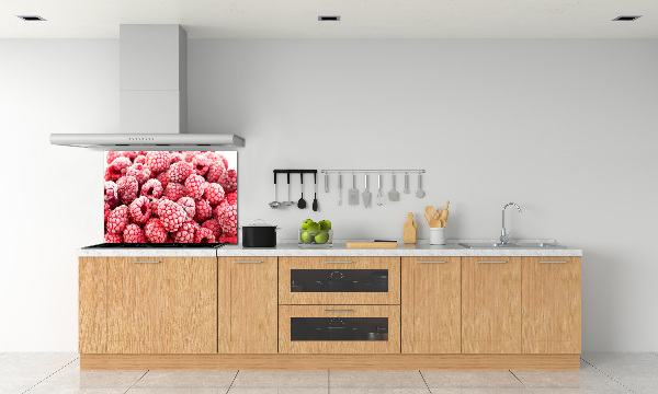 Panneau crédence cuisine Framboises gelées
