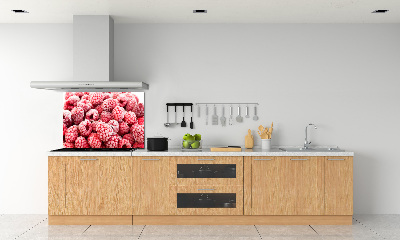Panneau crédence cuisine Framboises gelées