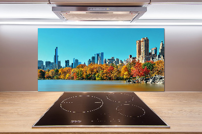 Crédence cuisine en verre trempé New York City en automne