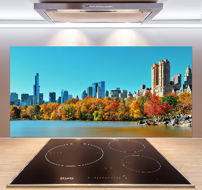 Crédence cuisine en verre trempé New York City en automne