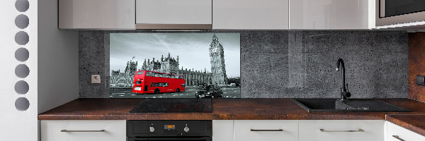 Panneau crédence cuisine Londres en bus