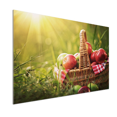 Panneau pour cuisine Pommes dans un panier