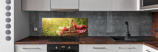 Panneau pour cuisine Pommes dans un panier