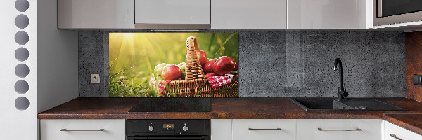 Panneau pour cuisine Pommes dans un panier