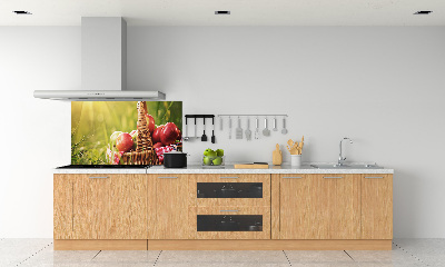 Panneau pour cuisine Pommes dans un panier
