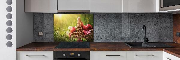 Panneau pour cuisine Pommes dans un panier