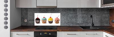 Crédence en verre avec motif Cupcakes