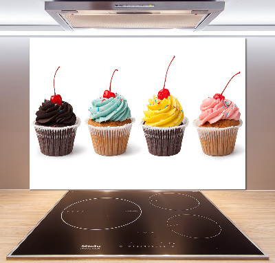 Crédence en verre avec motif Cupcakes