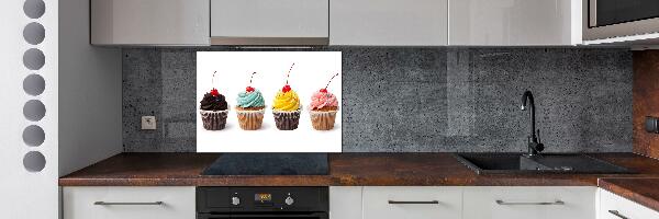 Crédence en verre avec motif Cupcakes