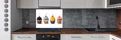 Crédence en verre avec motif Cupcakes