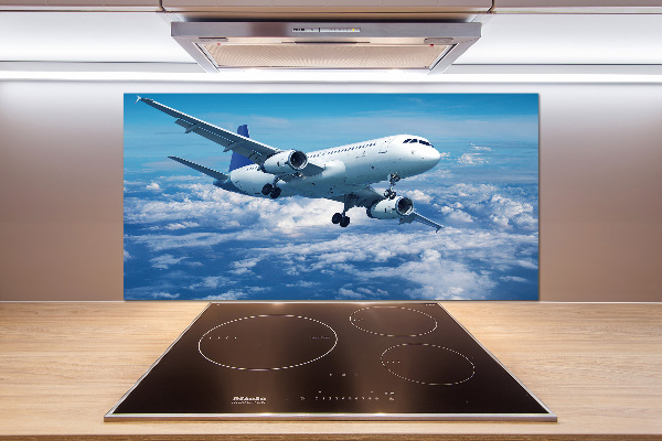 Crédence en verre avec motif Avion dans les nuages