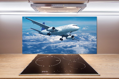 Crédence en verre avec motif Avion dans les nuages