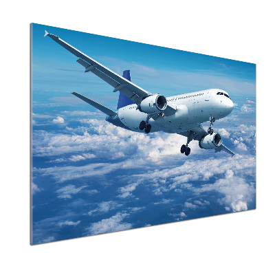 Crédence en verre avec motif Avion dans les nuages