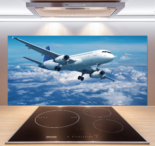 Crédence en verre avec motif Avion dans les nuages