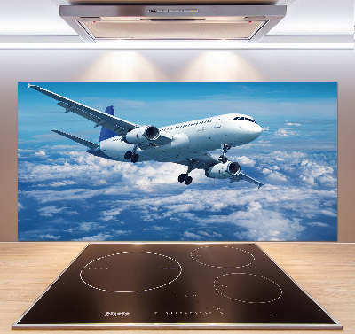 Crédence en verre avec motif Avion dans les nuages